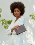 MARU Clutch - Woven Caffe