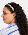 Wavy Headband in Olive Check