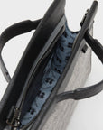 Vali Small Crossbody Moonwalk Gray Leather Bag - Cubes Print