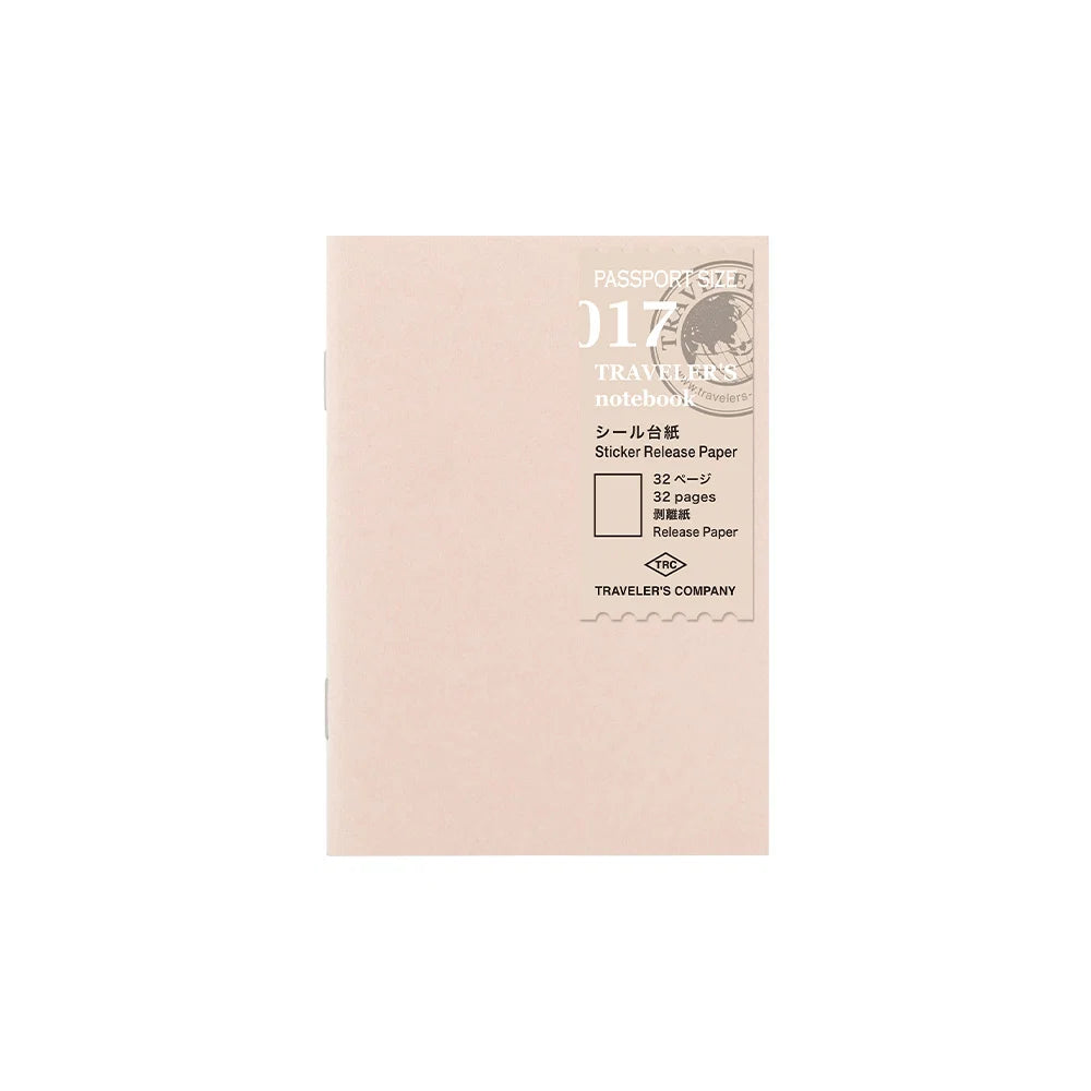 TN 017 Passport - Refill Sticker Release Paper
