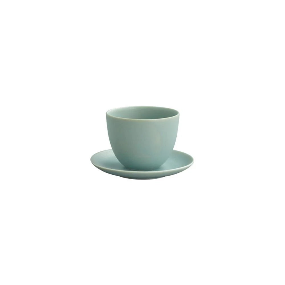 Pebble Cup and Saucer - Moss Green