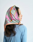 FRIDA x LOST PATTERN "House of Frida" Silk Bandana Scarf - Pink