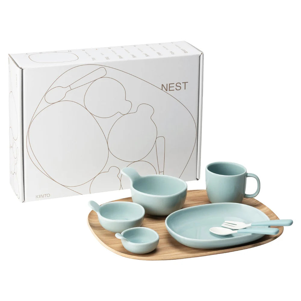 NEST  8pc set - Blue Green