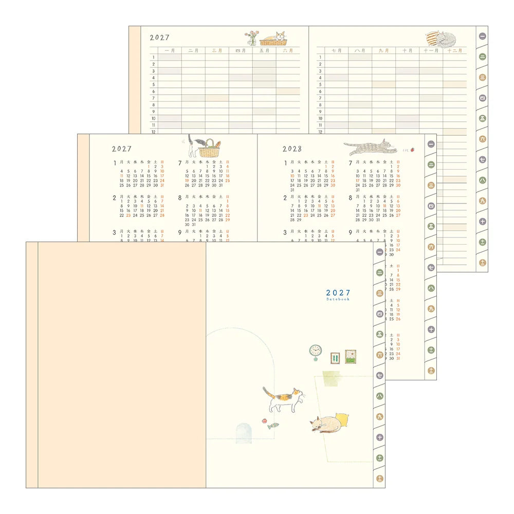 Midori Pocket Diary A6 : CAT