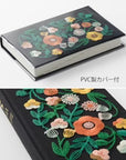 5-Year Diary Embroidery Flower - Black