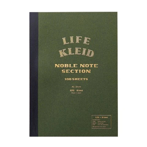 KLEID - Life Noble Note A5 - Olive - Cream Paper