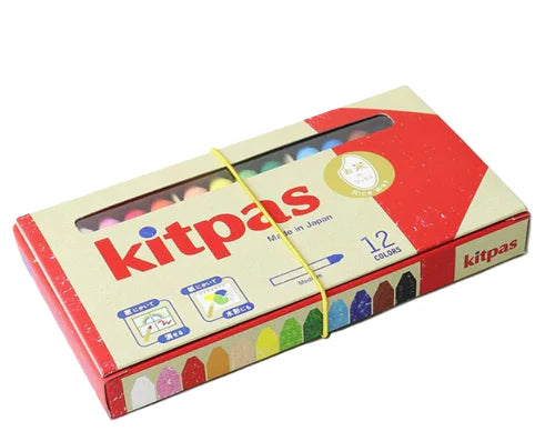KITPAS RICE BRAN WAX ART CRAYONS 12 COLOS
