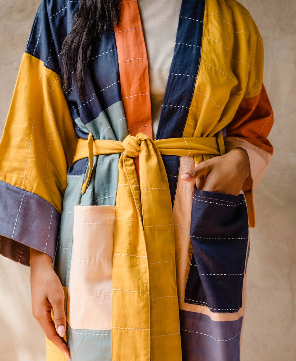 Colorblock Robe