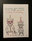 Still so cool happy birthday stylish cat card pet card