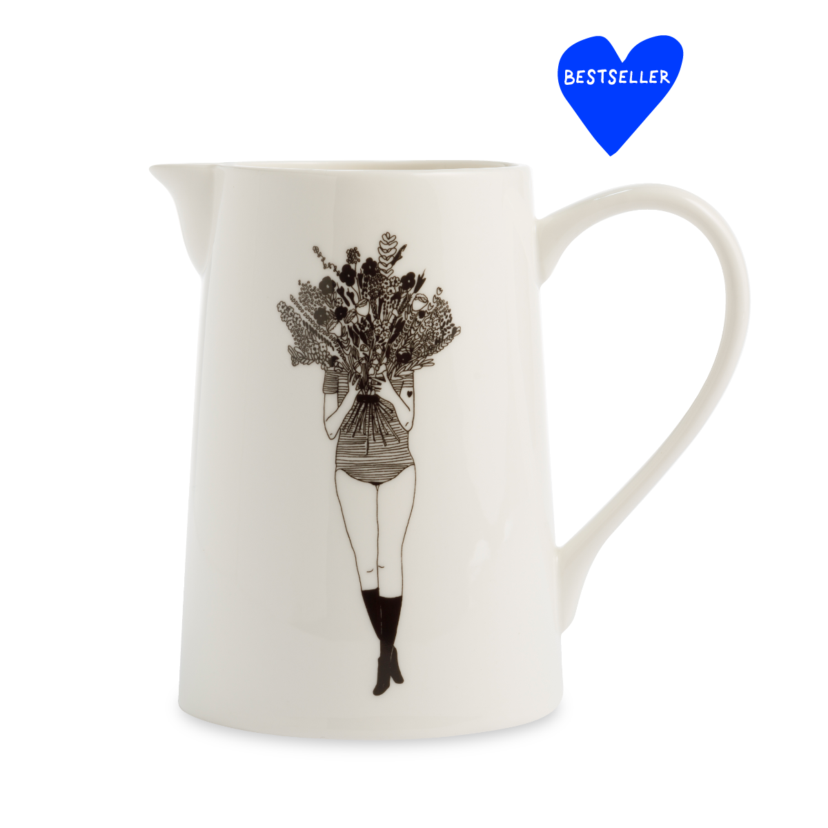 Jug - Big Flower Girl - Thumbnail 3