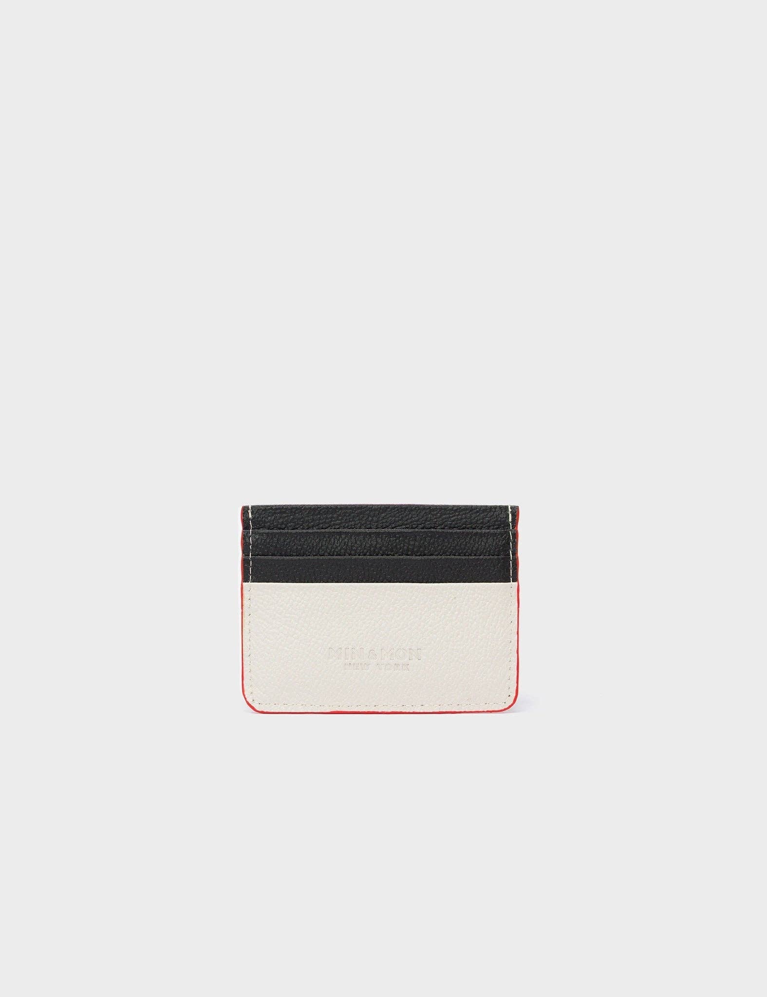 Filium Cream Leather Cardholder - Eyes Engraved