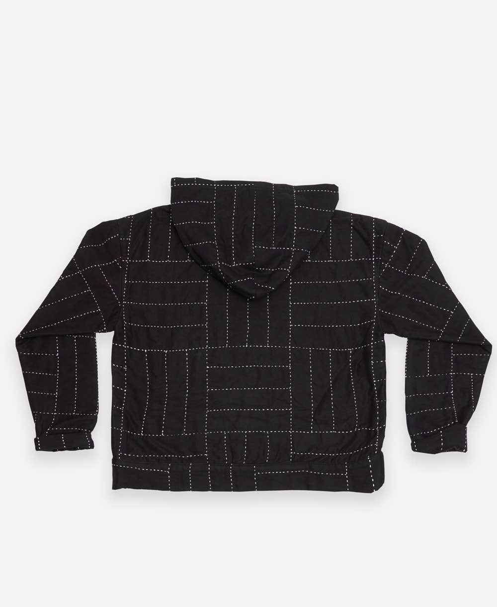 Crosshatch Quilted Hoodie