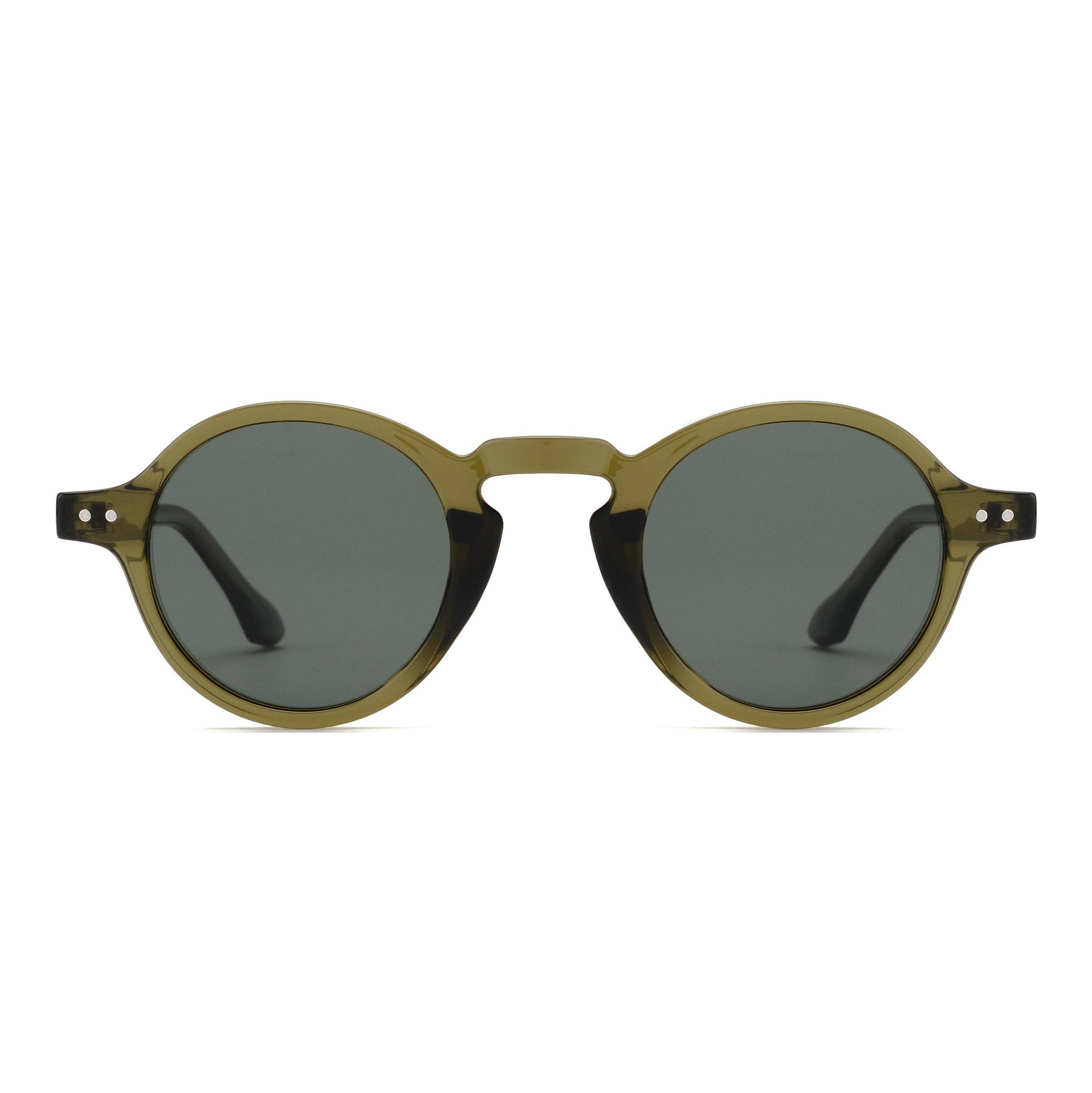 TANNER | Transparent Olive Green | Smoky Lens