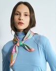 FRIDA x LOST PATTERN "House of Frida" Silk Bandana Scarf - Pink