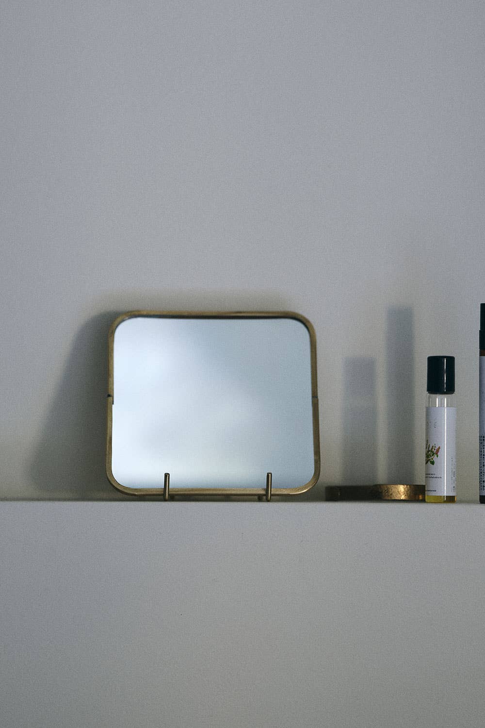 Brass Framed Mirror Square