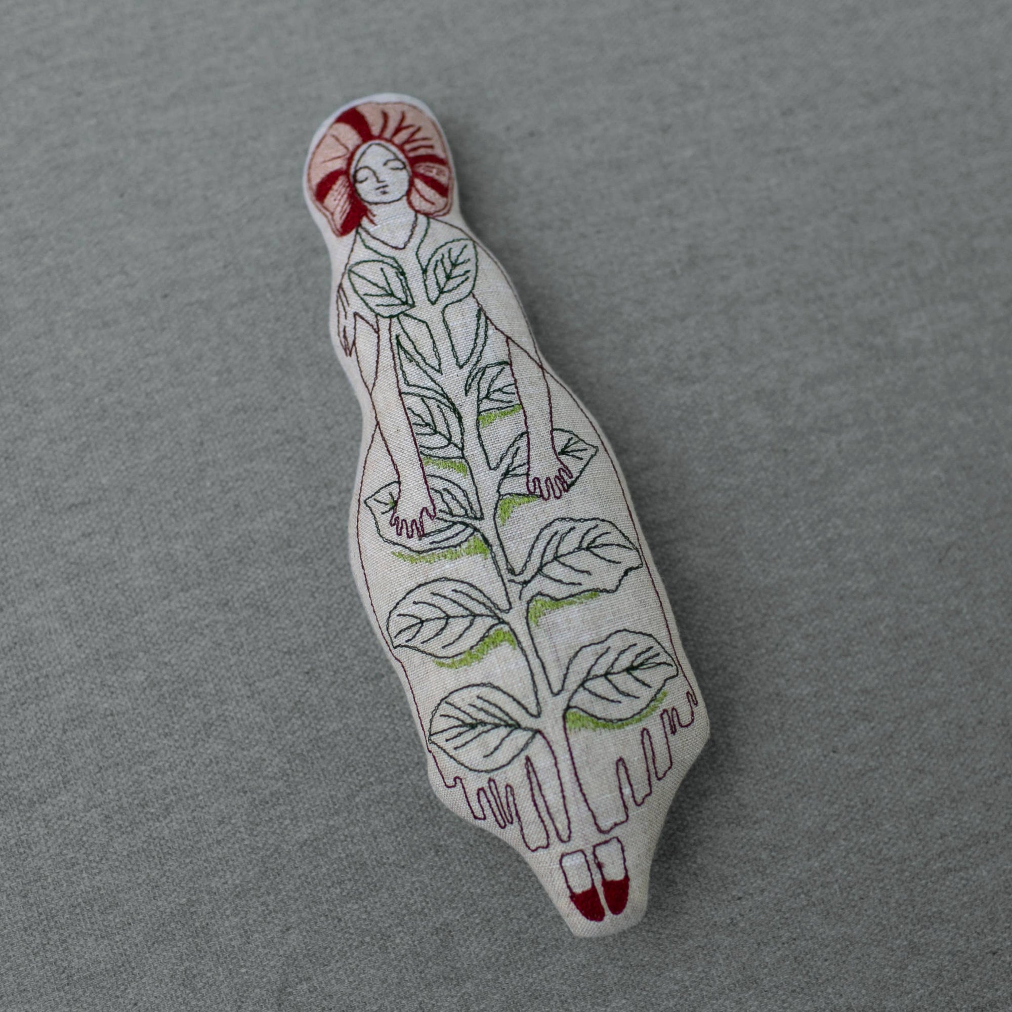 Poppy Person, Oz Cotton Wallhanging, Ornament, Token