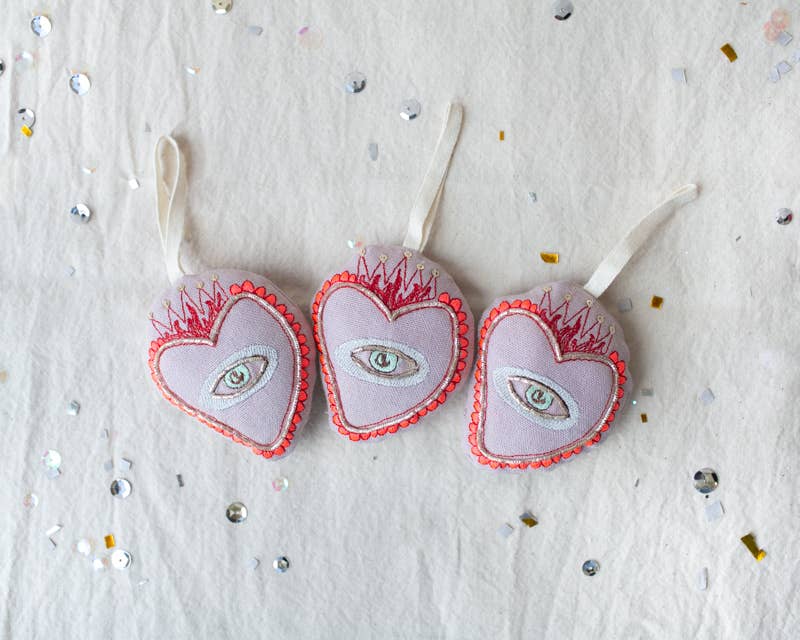 Sacred Heart - Cotton &amp; Lavender filled Ornament, Token