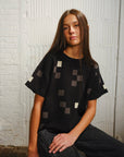 Albers Short Sleeve Sweater Tee - Obsidian