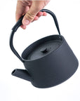 Modern Cast Iron Tea Pot - Black 33oz