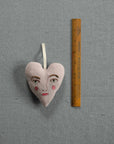 Handsome Heart, lavender & cotton Ornament
