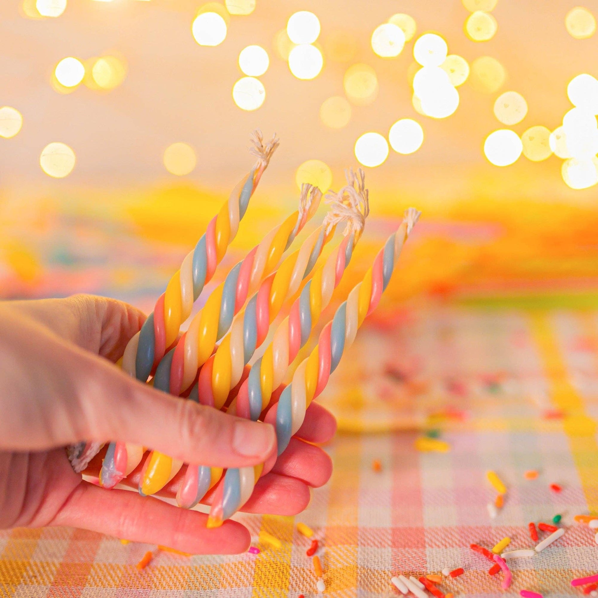 Twisted Marshmallow Candles