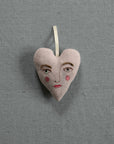 Handsome Heart, lavender & cotton Ornament