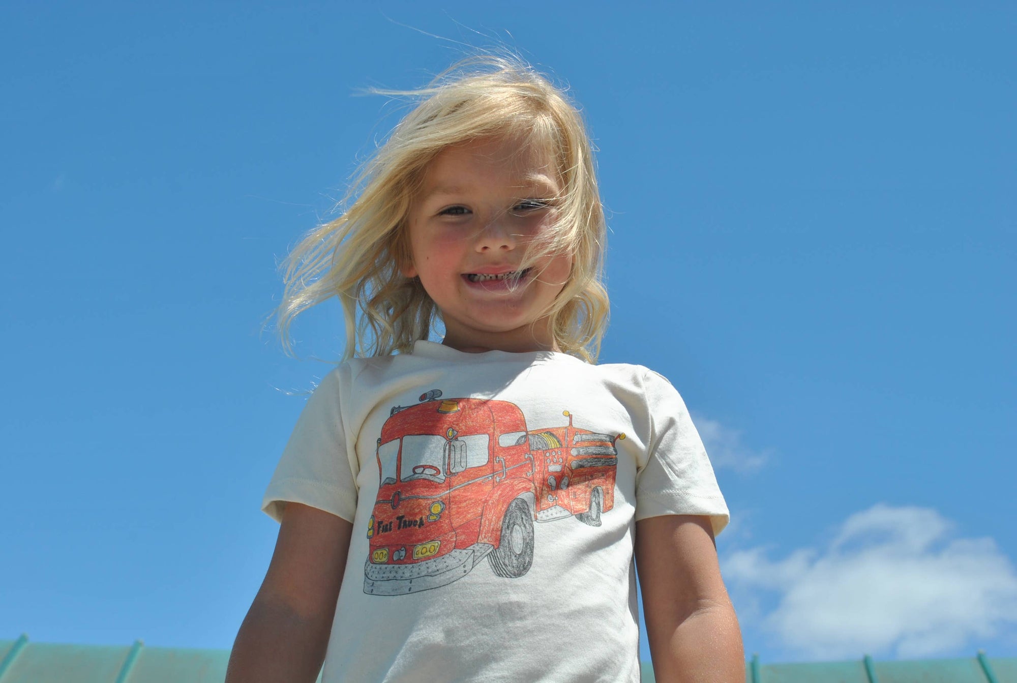Fire Truck - Kids Organic Tee/Long Sleeve