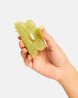 Flower Claw in Jade Swirl