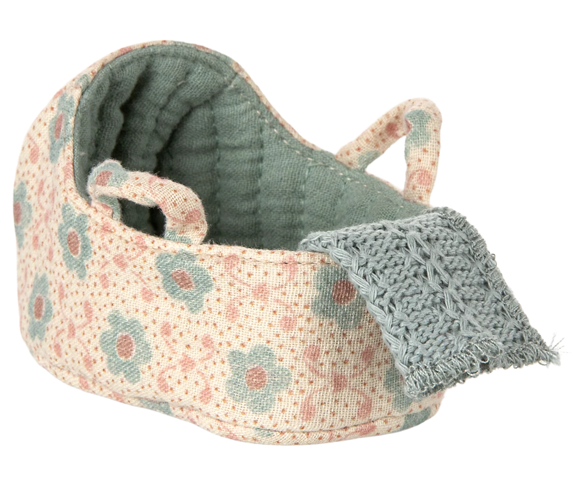 Carry Cot, Baby Mouse - Blue
