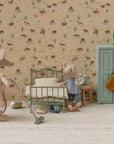 Vintage Single Bed, Mouse - Mint