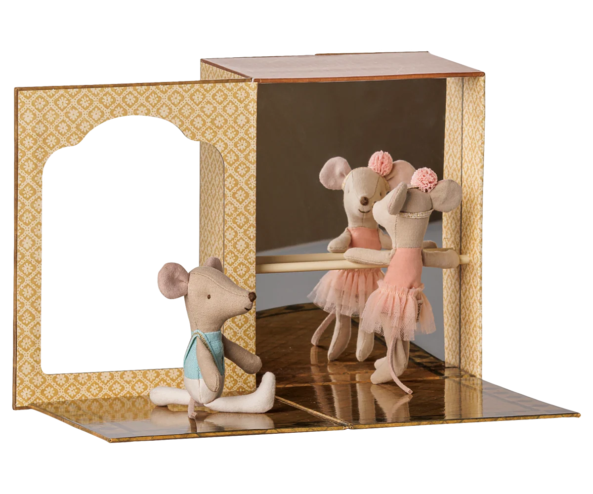 Ballet Mice in Dance Studio, Little Sister &amp; Brother