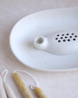 Ceramic Frog Bowl & Taper Holder