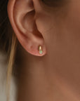 E01 Opal Brass Studs