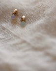 E01 Opal Brass Studs