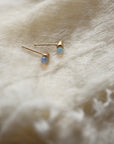 E01 Opal Brass Studs
