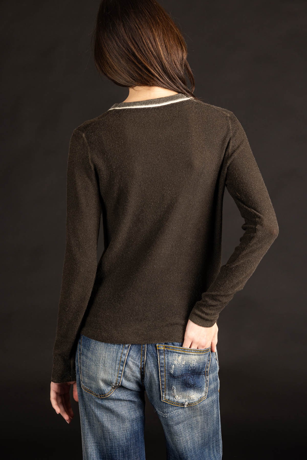 Reversible Printed Crew - Black Olive