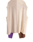 Reversible Color Block Vest - Natural/Purple