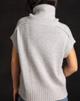 Cashmere Mock Pullover - Lt. Heather Grey