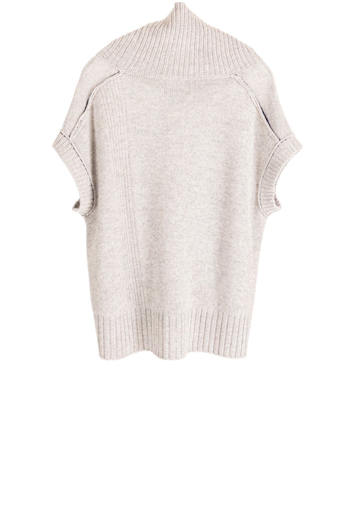 Cashmere Mock Pullover - Lt. Heather Grey