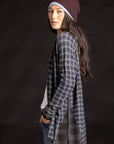 Cashmere Plaid Shirt - Navy/Thunder