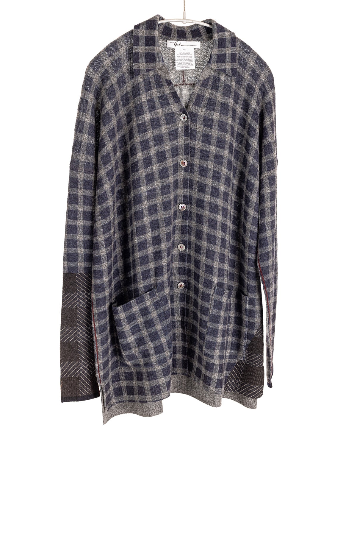 Cashmere Plaid Shirt - Navy/Thunder