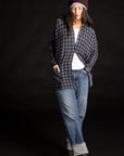 Cashmere Plaid Shirt - Navy/Thunder