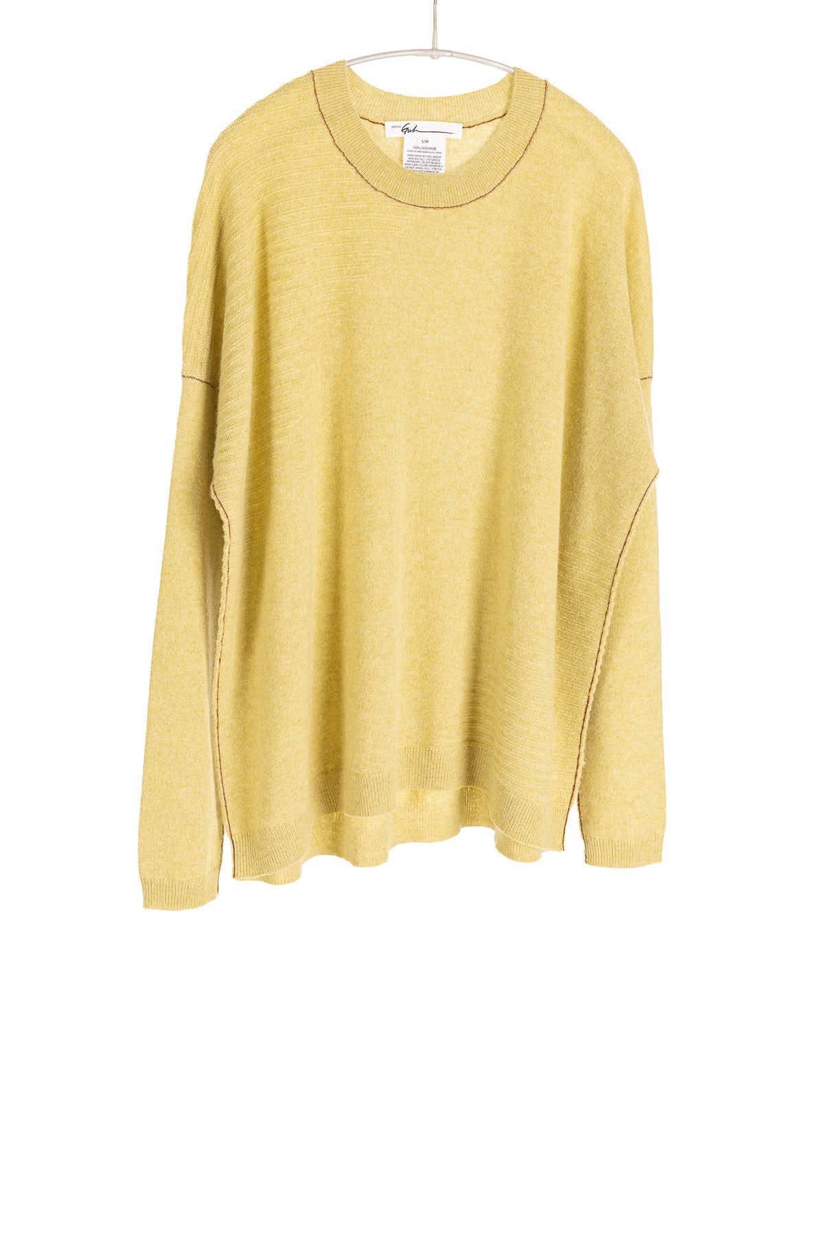 Cashmere Textured Pullover - Leek Green