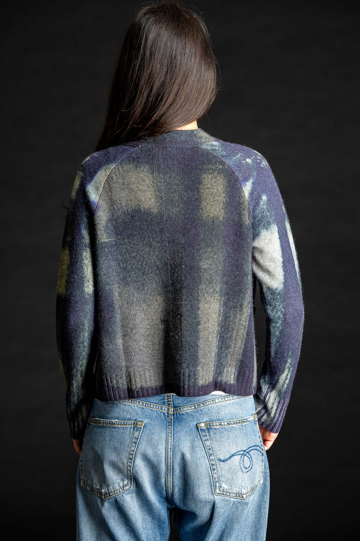Painted Plaid Cardigan THUNDER