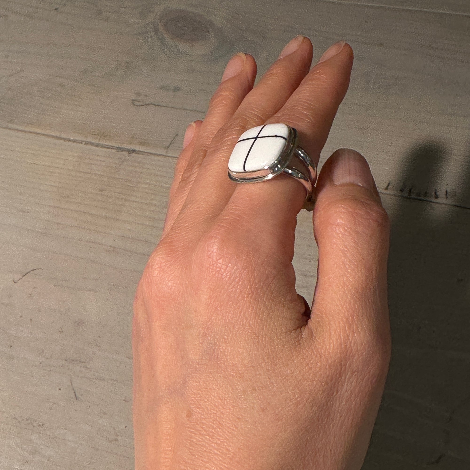 White Buffalo SS Ring - Square