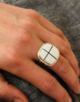 White Buffalo SS Ring - Square