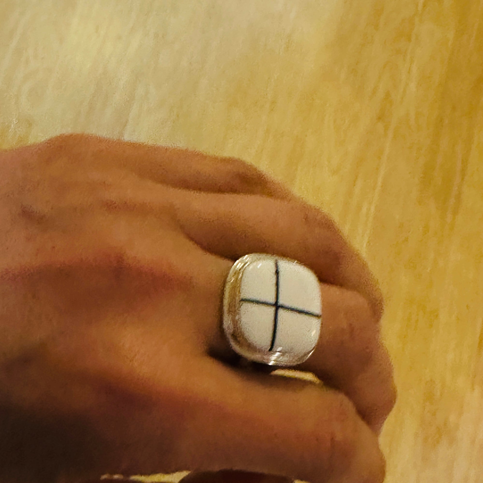 White Buffalo SS Ring - Square