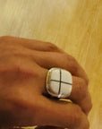 White Buffalo SS Ring - Square