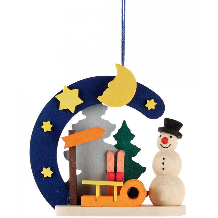 Snowman Sled Ornament