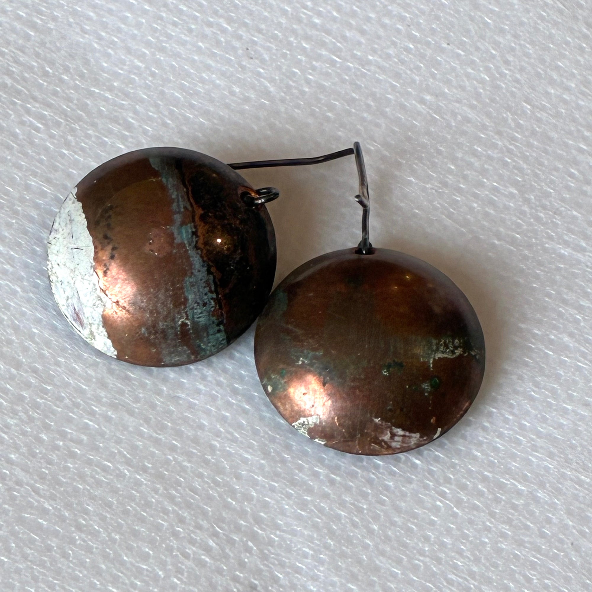 EL026-31 Brown/Gold/Copper Resin Earrings